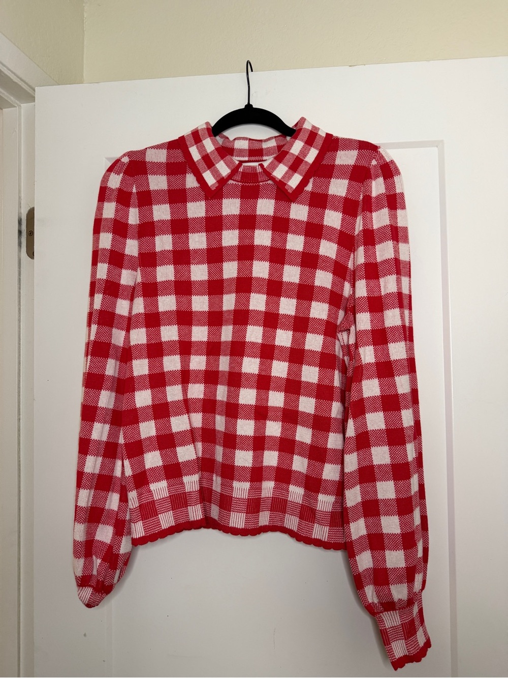 Free Assembly Gingham Sweater & Skirt Set